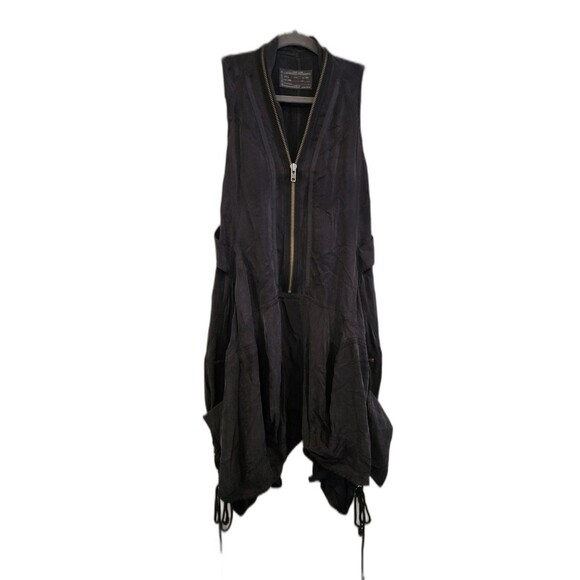 AllSaints Spitalfields Zeeda Dress Women’s Size 2 Black Rocker Style Dress - Picture 2 of 6